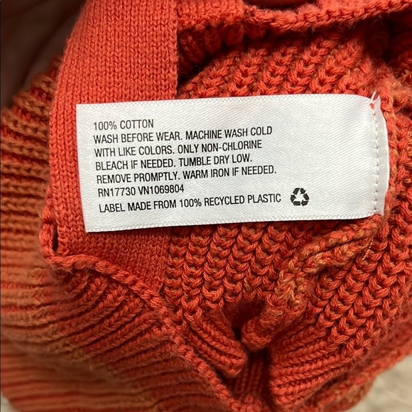 Cat & Jack Orange Chunky Knit 100% Cotton Bubble Romper - Size Newborn - Picture 13 of 13